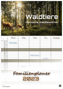 Waldtiere – Heimische Waldbewohner – Der Tierkalender – 2023 – Kalender DIN A3 – (Familienplaner)