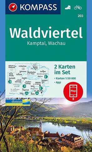 KOMPASS Wanderkarte Waldviertel, Kamptal, Wachau von KOMPASS-Karten GmbH