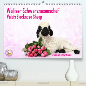 Walliser Schwarznasenschaf Valais Blacknose Sheep (Premium, hochwertiger DIN A2 Wandkalender 2021, Kunstdruck in Hochglanz) von Hutfluss,  Jeanette
