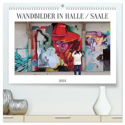 WANDBILDER IN HALLE / SAALE (hochwertiger Premium Wandkalender 2024 DIN A2 quer), Kunstdruck in Hochglanz von Schellhorn,  Steffen