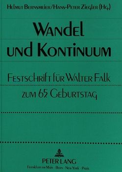 Wandel und Kontinuum von Bernsmeier,  Helmut, Ziegler,  Hans-Peter