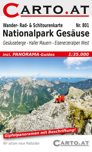 Wander- Rad- & Schitourenkarte 801 Nationalpark Gesäuse