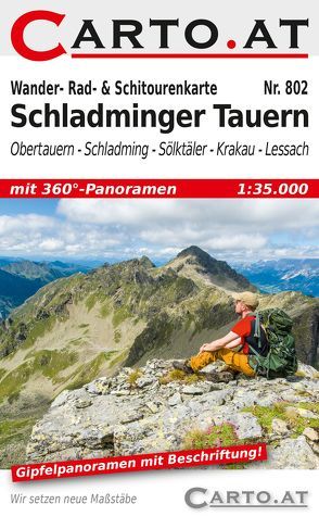 Wander- Rad- & Schitourenkarte 802 Schladminger Tauern
