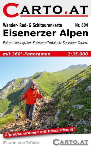 Wander- Rad- & Schitourenkarte 804 Eisenerzer Alpen