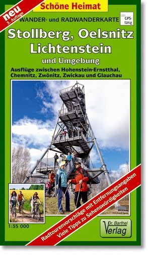 Wander- und Radwanderkarte Stollberg, Oelsnitz, Lichtenstein und Umgebung