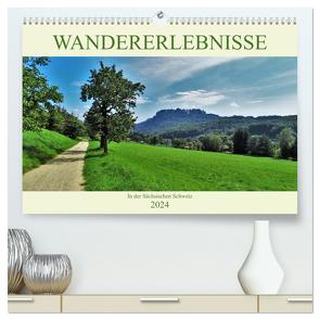Wandererlebnisse in der Sächsischen Schweiz (hochwertiger Premium Wandkalender 2024 DIN A2 quer), Kunstdruck in Hochglanz von Janke,  Andrea