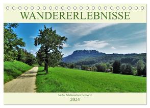 Wandererlebnisse in der Sächsischen Schweiz (Tischkalender 2024 DIN A5 quer), CALVENDO Monatskalender von Janke,  Andrea