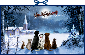 Wandkalender – Wunderbare Hunde-Weihnacht
