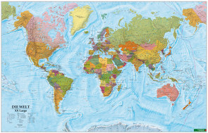 Wandkarte: Die Welt XXL, deutsch, Markiertafel 1:20.000.000 von Freytag-Berndt und Artaria KG