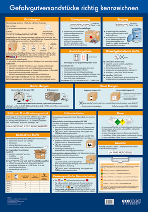 Wandtafel Gefahrgutversandstücke richtig kennzeichnen von Poljakov,  Emilia