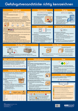 Wandtafel Gefahrgutversandstücke richtig kennzeichnen von Poljakov,  Emilia