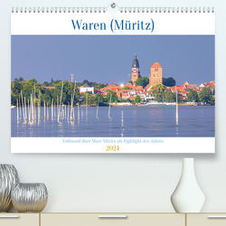 Waren (Müritz) in der Mecklenburgischen Seenplatte (hochwertiger Premium Wandkalender 2024 DIN A2 quer), Kunstdruck in Hochglanz von Pretzel,  André