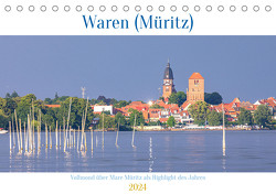 Waren (Müritz) in der Mecklenburgischen Seenplatte (Tischkalender 2024 DIN A5 quer), CALVENDO Monatskalender von Pretzel,  André