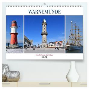WARNEMÜNDE, eine Perle an der Ostsee (hochwertiger Premium Wandkalender 2024 DIN A2 quer), Kunstdruck in Hochglanz von Senff,  Ulrich