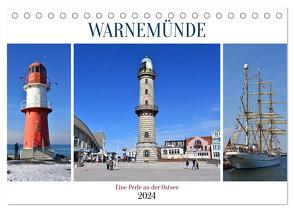 WARNEMÜNDE, eine Perle an der Ostsee (Tischkalender 2024 DIN A5 quer), CALVENDO Monatskalender von Senff,  Ulrich
