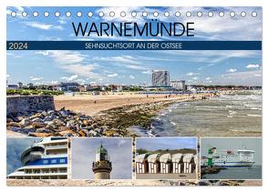 Warnemünde – Sehnsuchtsort an der Ostsee (Tischkalender 2024 DIN A5 quer), CALVENDO Monatskalender von Felix,  Holger