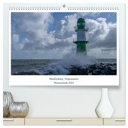 Warnemünde und seine Leuchttürme (hochwertiger Premium Wandkalender 2024 DIN A2 quer), Kunstdruck in Hochglanz von Hickmann,  Ralf