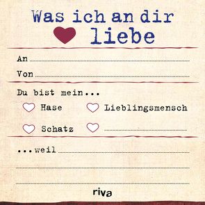 Was ich an dir liebe – Klebezettel von Riva Verlag