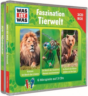 WAS IST WAS 3-CD-Hörspielbox Faszination Tierwelt von Bauer,  Matthias, Baur,  Dr. Manfred, Carlsson,  Anna, Falk,  Matthias, Haderer,  Kurt, Hameyer,  Jan, Haßler,  Sebastian, Illi,  Günther, Krumbiegel,  Crock, Riedl,  Jakob