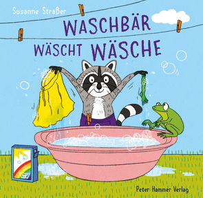 Waschbär wäscht Wäsche von Straßer,  Susanne