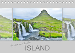 Wasser und Eis in Island (Tischkalender 2022 DIN A5 quer) von Travelina