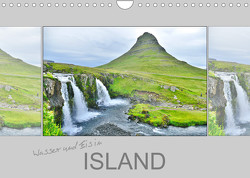 Wasser und Eis in Island (Wandkalender 2022 DIN A4 quer) von Travelina
