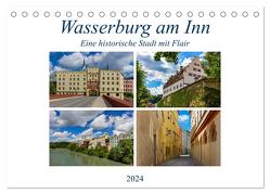 Wasserburg am Inn (Tischkalender 2024 DIN A5 quer), CALVENDO Monatskalender von Di Chito,  Ursula
