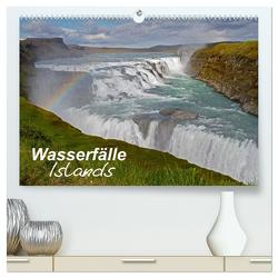 Wasserfälle Islands (hochwertiger Premium Wandkalender 2024 DIN A2 quer), Kunstdruck in Hochglanz von Uppena,  Leon
