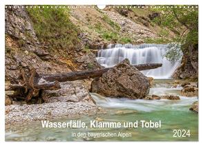 Wasserfälle, Klamme und Tobel in den bayerischen Alpen (Wandkalender 2024 DIN A3 quer), CALVENDO Monatskalender von Jank,  Robert
