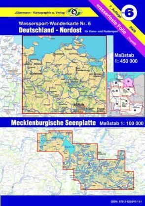 Wassersport-Wanderkarte / Deutschland Nordost für Kanu- und Rudersport von Jübermann,  Erhard