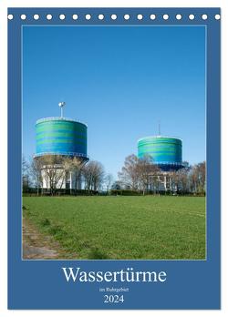 Wassertürme im Ruhrgebiet (Tischkalender 2024 DIN A5 hoch), CALVENDO Monatskalender von Hermann,  Bernd