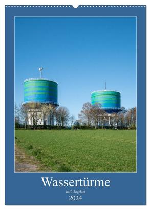 Wassertürme im Ruhrgebiet (Wandkalender 2024 DIN A2 hoch), CALVENDO Monatskalender von Hermann,  Bernd