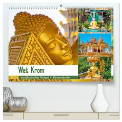 Wat Krom – buddhistischer Tempel in Sihanoukville (hochwertiger Premium Wandkalender 2024 DIN A2 quer), Kunstdruck in Hochglanz von Schwarze,  Nina