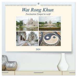 Wat Rong Khun – Faszination Tempel in weiß (hochwertiger Premium Wandkalender 2024 DIN A2 quer), Kunstdruck in Hochglanz von Paul - Babett's Bildergalerie,  Babett