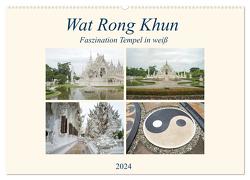 Wat Rong Khun – Faszination Tempel in weiß (Wandkalender 2024 DIN A2 quer), CALVENDO Monatskalender von Paul - Babett's Bildergalerie,  Babett