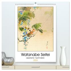 Watanabe Seitei – Japanische Tuschmalerei (hochwertiger Premium Wandkalender 2024 DIN A2 hoch), Kunstdruck in Hochglanz von 4arts,  4arts