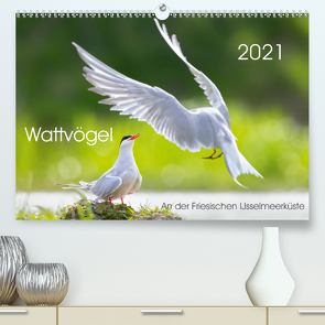 Wattvögel an der Friesischen IJsselmeerküste (Premium, hochwertiger DIN A2 Wandkalender 2021, Kunstdruck in Hochglanz) von Will,  Thomas