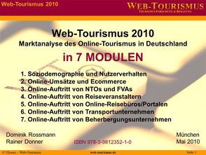 Web-Tourismus 2010 von Donner,  Rainer, Rossmann,  Dominik