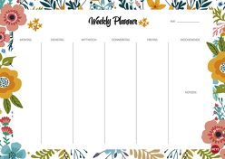 Weekly Planner Flowers DIN A4 von Heye