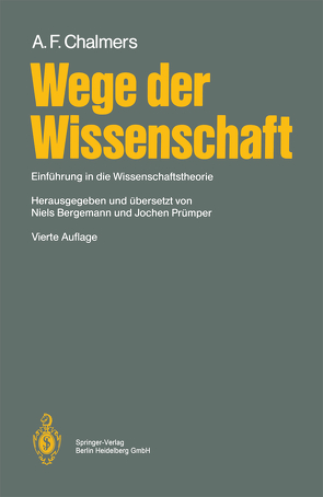 Wege der Wissenschaft von Bergemann,  N., Bergemann,  Niels, Chalmers,  A.F., Prümper,  J., Prümper,  Jochen