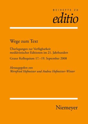Wege zum Text von Hofmeister,  Wernfried, Hofmeister-Winter,  Andrea