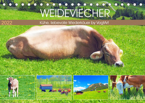 Weideviecher, Kühe liebevolle Wiederkäuer (Tischkalender 2022 DIN A5 quer) von VogtArt