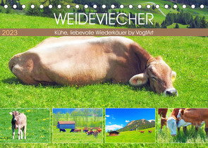 Weideviecher, Kühe liebevolle Wiederkäuer (Tischkalender 2023 DIN A5 quer) von VogtArt