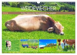 Weideviecher, Kühe liebevolle Wiederkäuer (Wandkalender 2024 DIN A3 quer), CALVENDO Monatskalender von VogtArt,  VogtArt