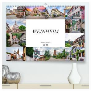 Weinheim Impressionen (hochwertiger Premium Wandkalender 2024 DIN A2 quer), Kunstdruck in Hochglanz von Meutzner,  Dirk