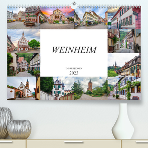 Weinheim Impressionen (Premium, hochwertiger DIN A2 Wandkalender 2023, Kunstdruck in Hochglanz) von Meutzner,  Dirk