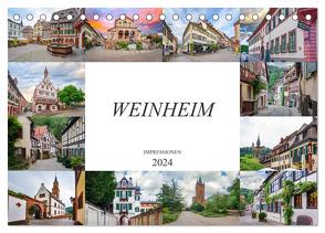 Weinheim Impressionen (Tischkalender 2024 DIN A5 quer), CALVENDO Monatskalender von Meutzner,  Dirk