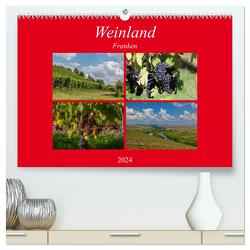 Weinland Franken (hochwertiger Premium Wandkalender 2024 DIN A2 quer), Kunstdruck in Hochglanz von Will,  Hans