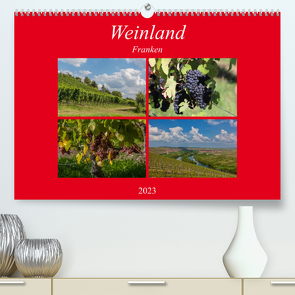 Weinland Franken (Premium, hochwertiger DIN A2 Wandkalender 2023, Kunstdruck in Hochglanz) von Will,  Hans