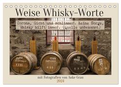 Weise Whisky-Worte (Tischkalender 2024 DIN A5 quer), CALVENDO Monatskalender von Grau,  Anke